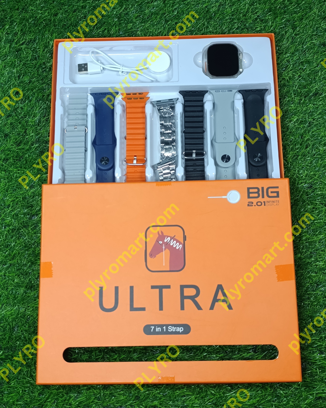 Ultra 7 in 1 Smart Watch with Metal Strap